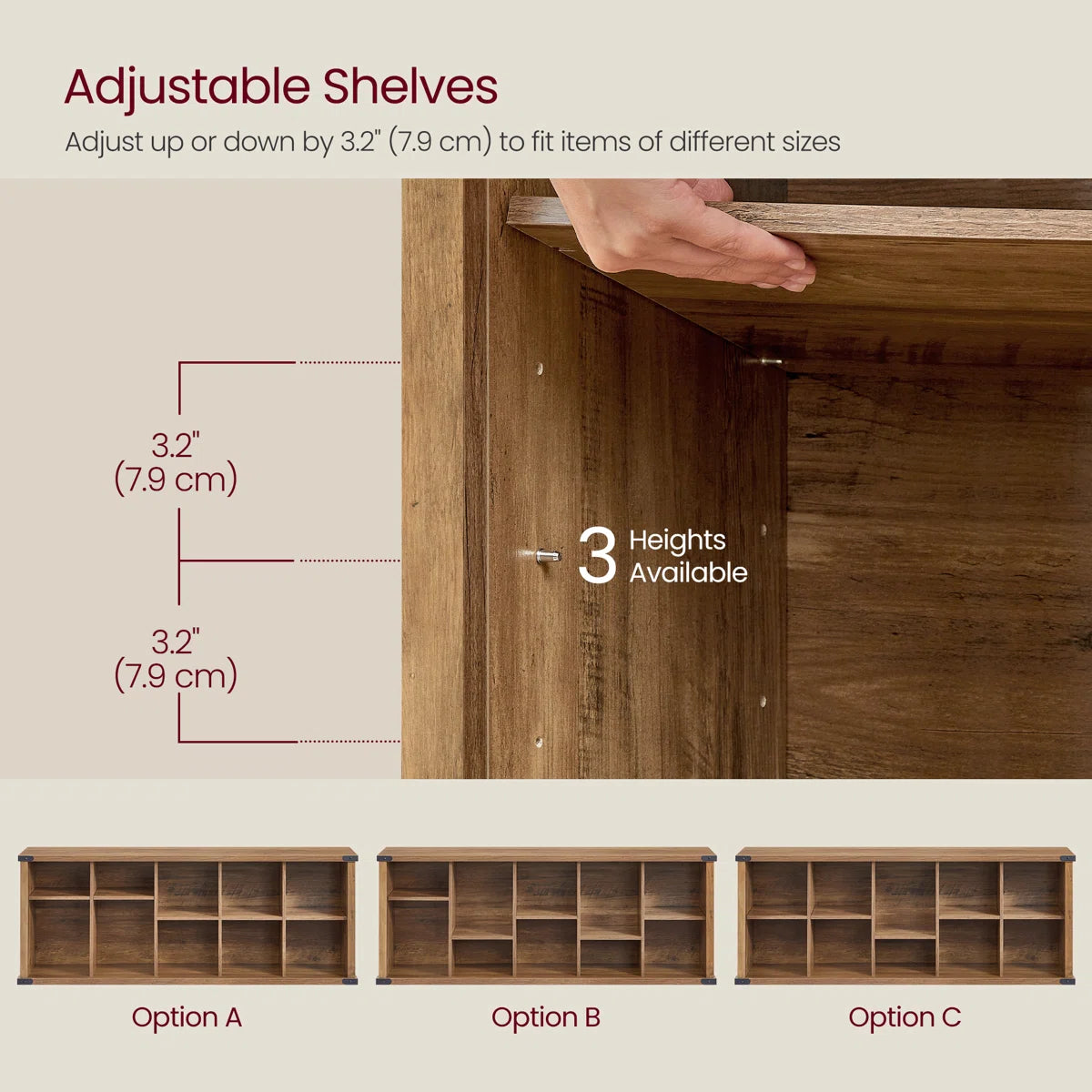 Tummor 15 Pair Shoe Storage Bench with Adjustable Shelves