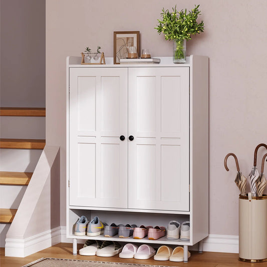 Tummor 6-Tier 24 Pairs Shoe Cabinet With Doors And Adjustable Shelves For Entryway