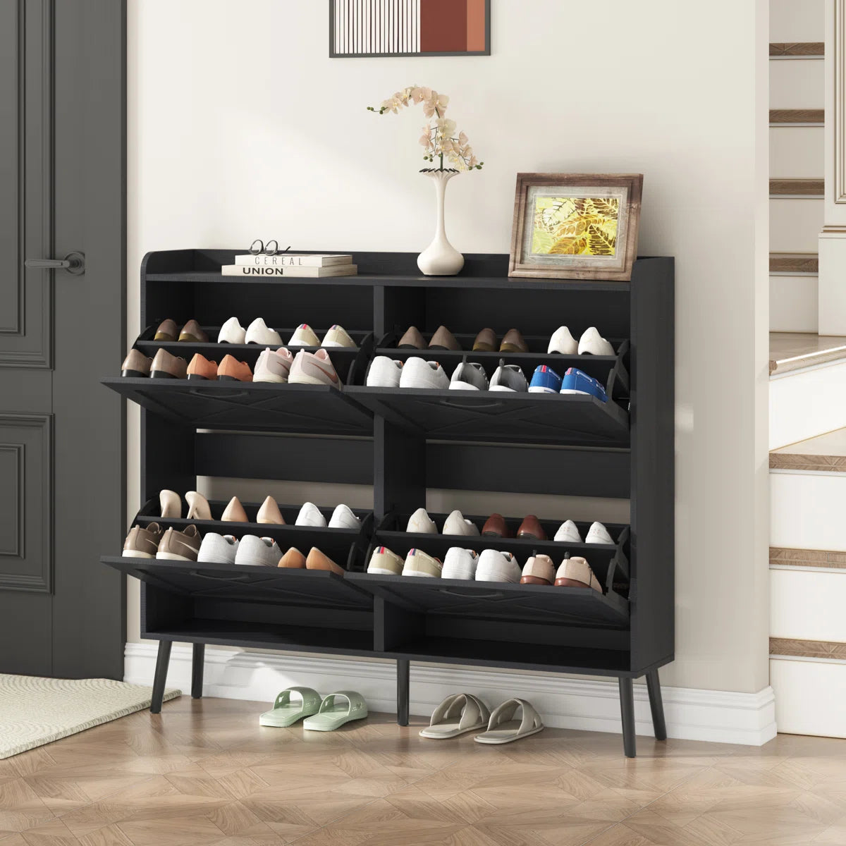 24 Pair Shoe Storage Cabinet