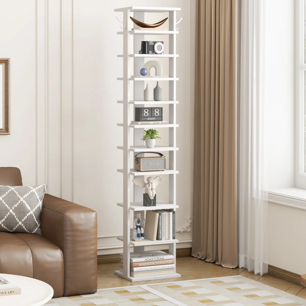 Tummor 10 Tier Shoe Rack,Shoe Tower for Small Spaces