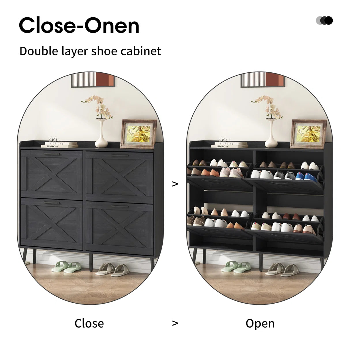 24 Pair Shoe Storage Cabinet
