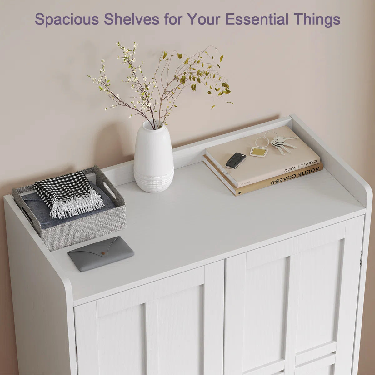 Tummor 6-Tier 24 Pairs Shoe Cabinet With Doors And Adjustable Shelves For Entryway