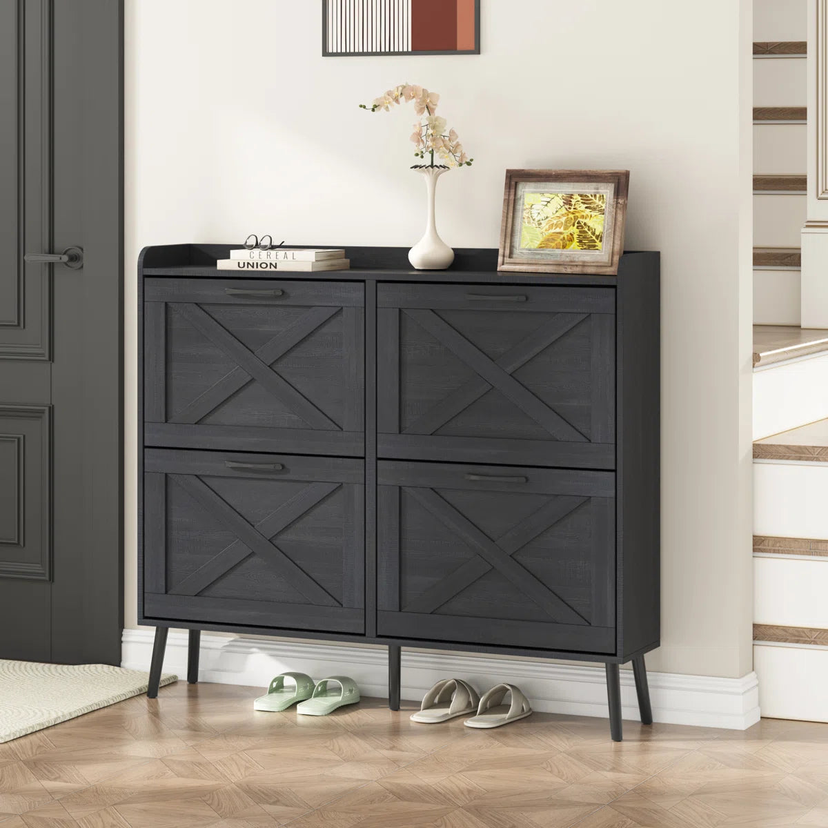 24 Pair Shoe Storage Cabinet