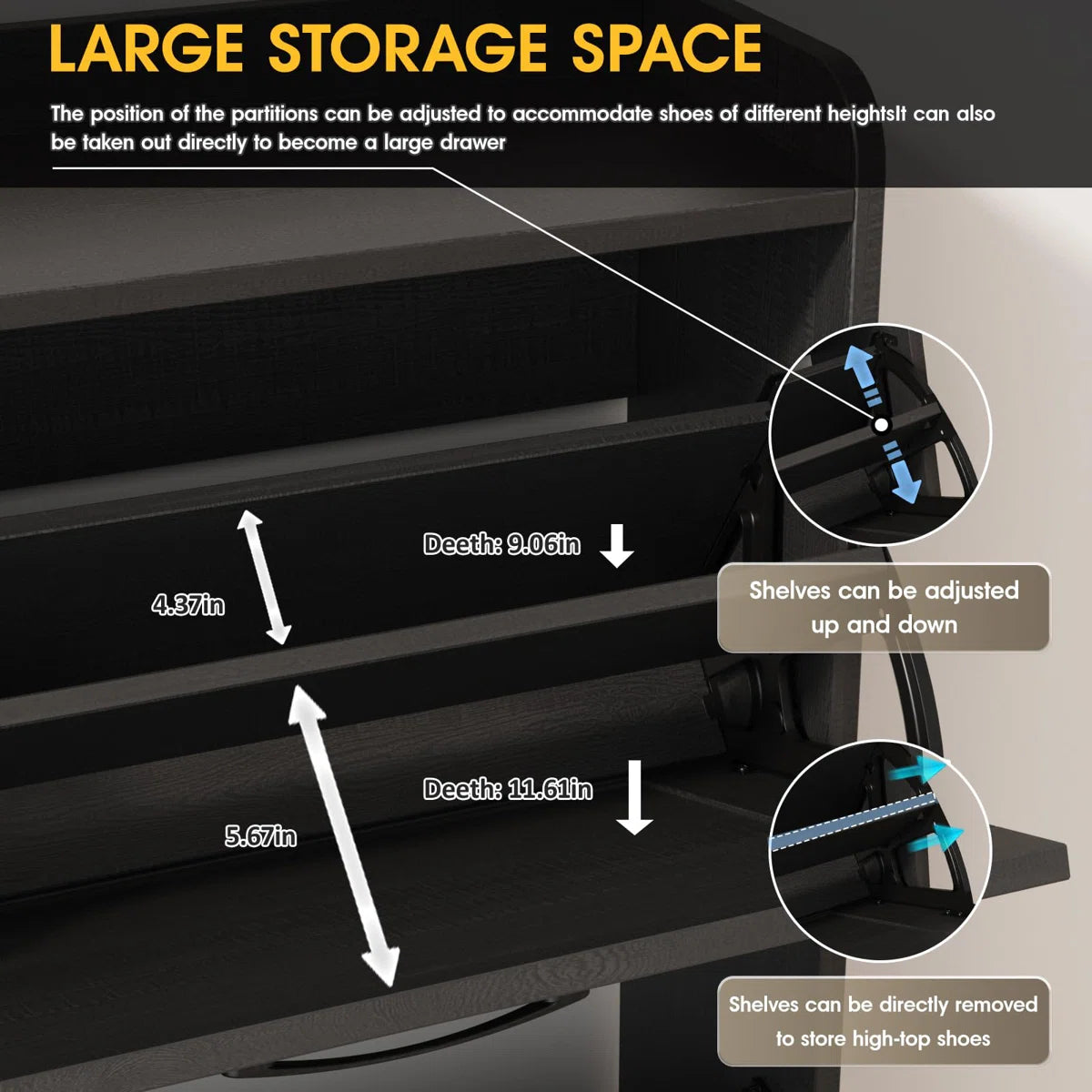24 Pair Shoe Storage Cabinet